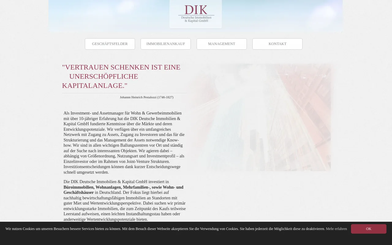 Screenshot of deika.de