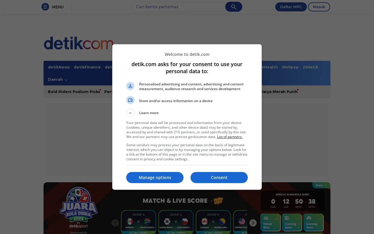 Screenshot of detik.com