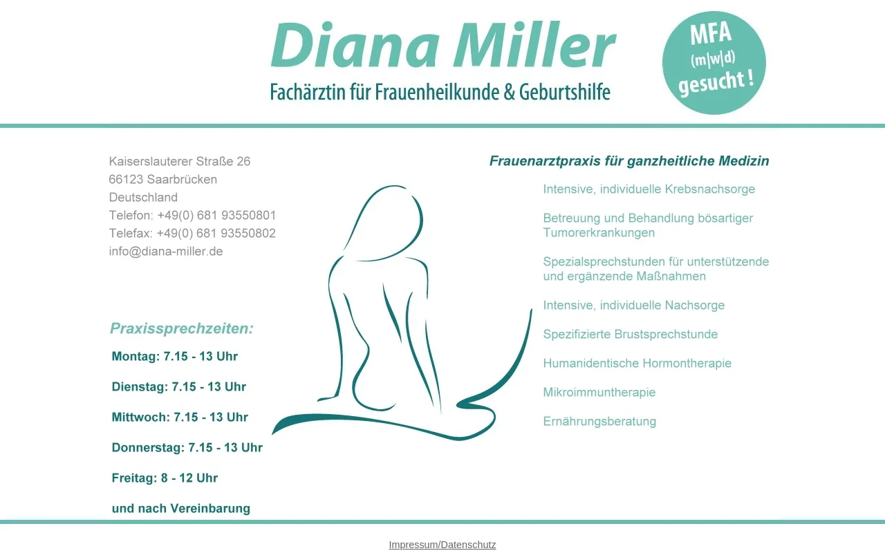 Screenshot of diana-miller.de