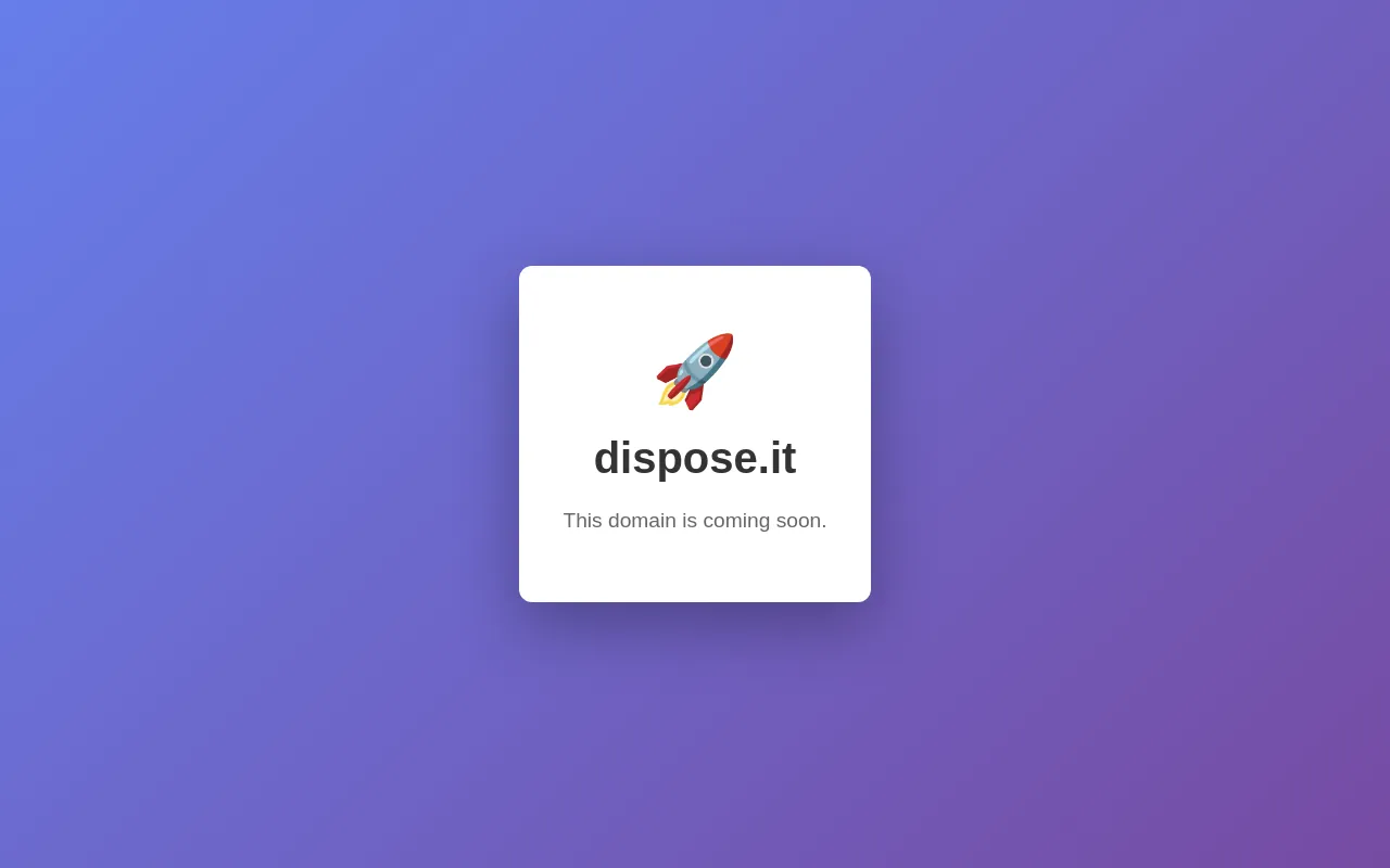 Screenshot of dispose.it