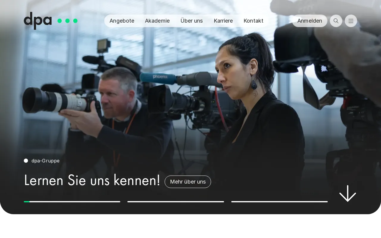 Screenshot of dpa.com