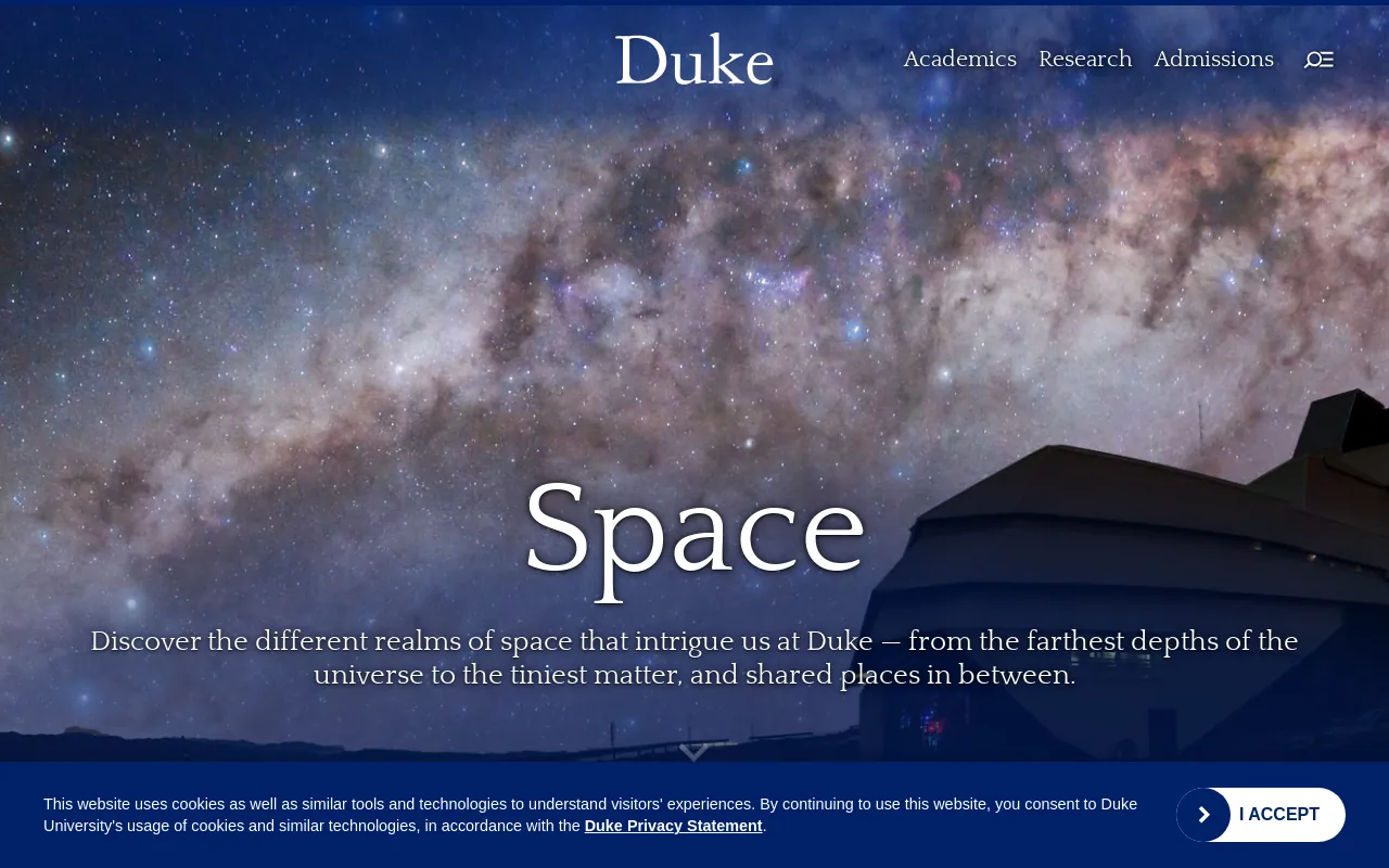 Screenshot of duke.edu