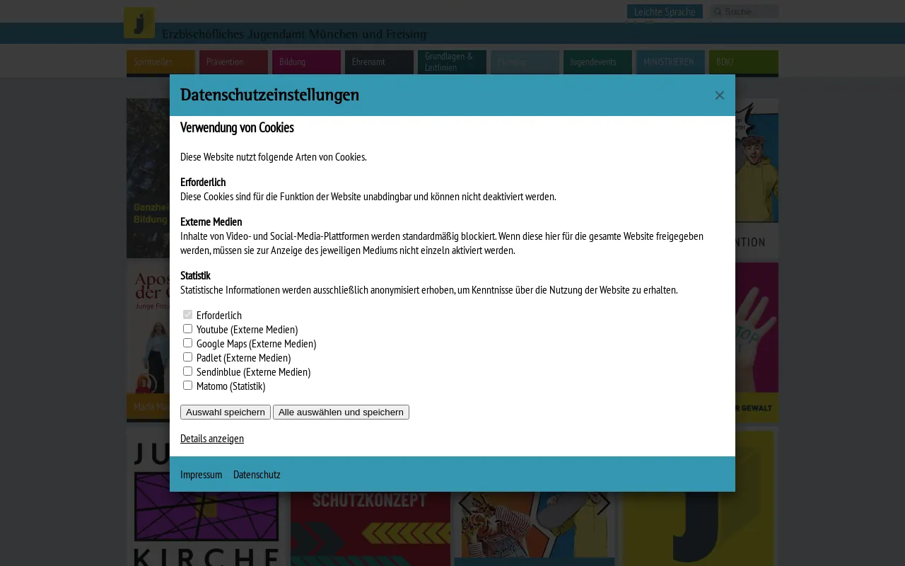 Screenshot of eja-muenchen.de