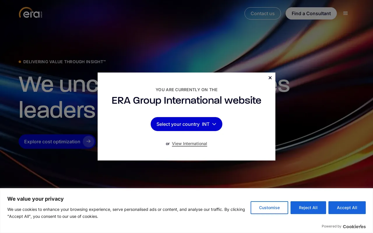 Screenshot of eragroup.com