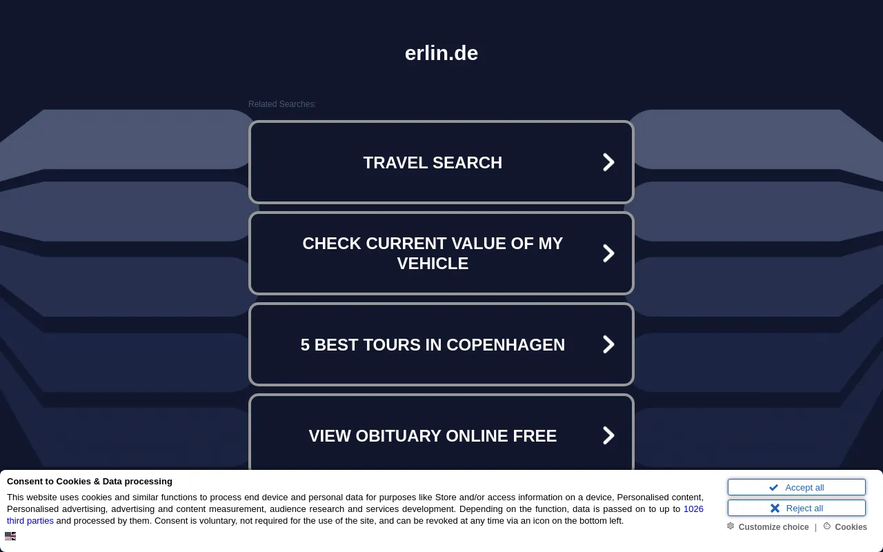 Screenshot of erlin.de