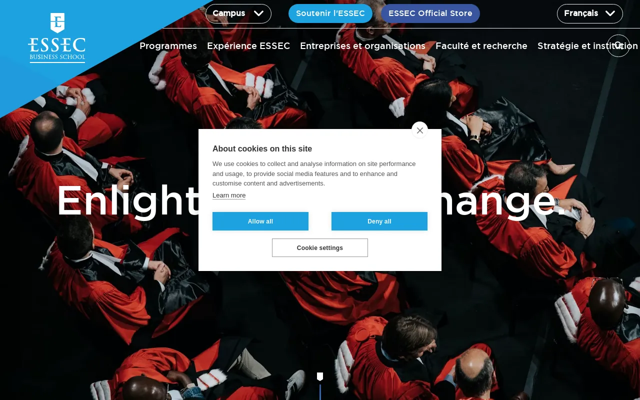 Screenshot of essec.edu