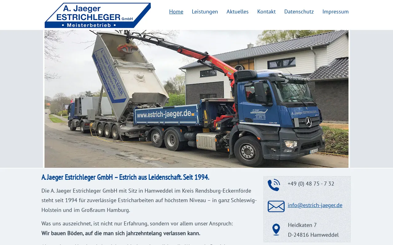 Screenshot of estrich-jaeger.de