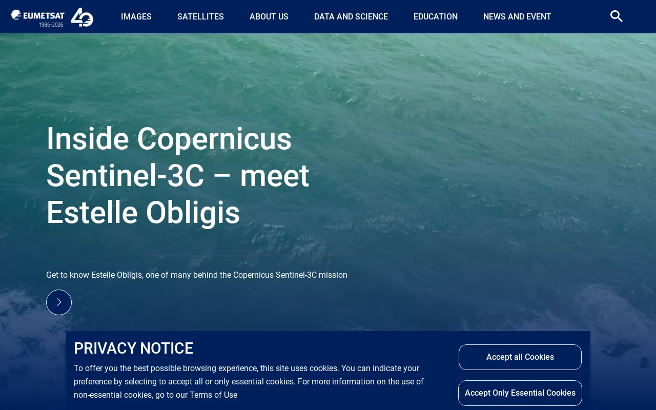 Screenshot of eumetsat.int