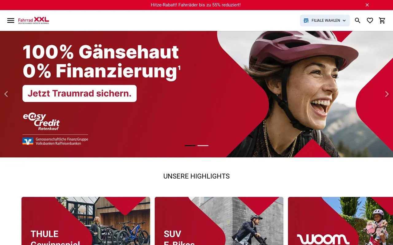 Screenshot of fahrrad-xxl.de