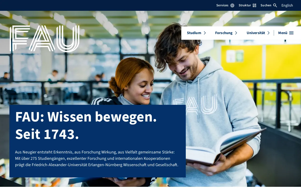 Screenshot of fau.de
