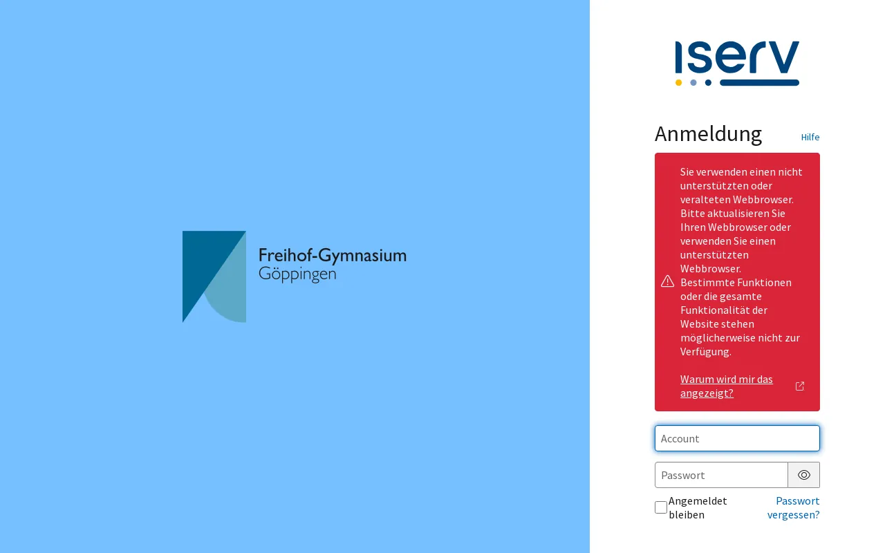 Screenshot of fgy.schule