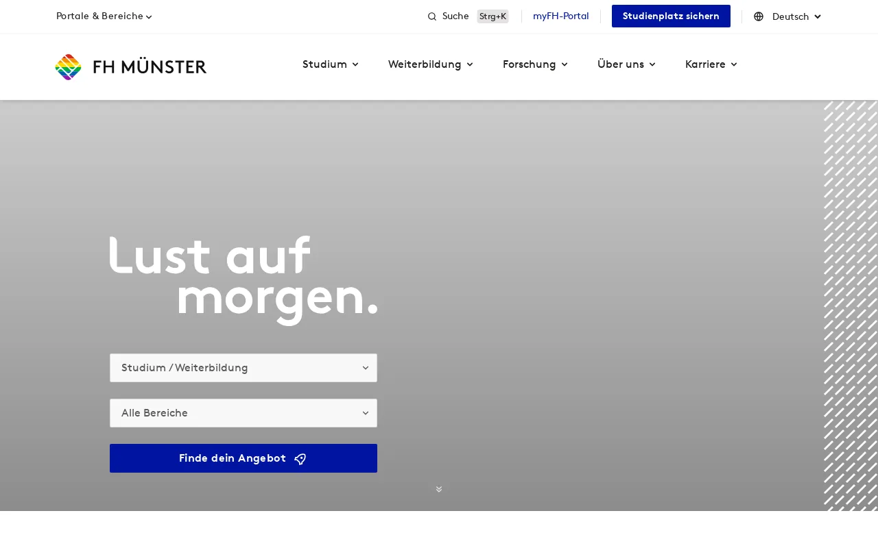 Screenshot of fh-muenster.de