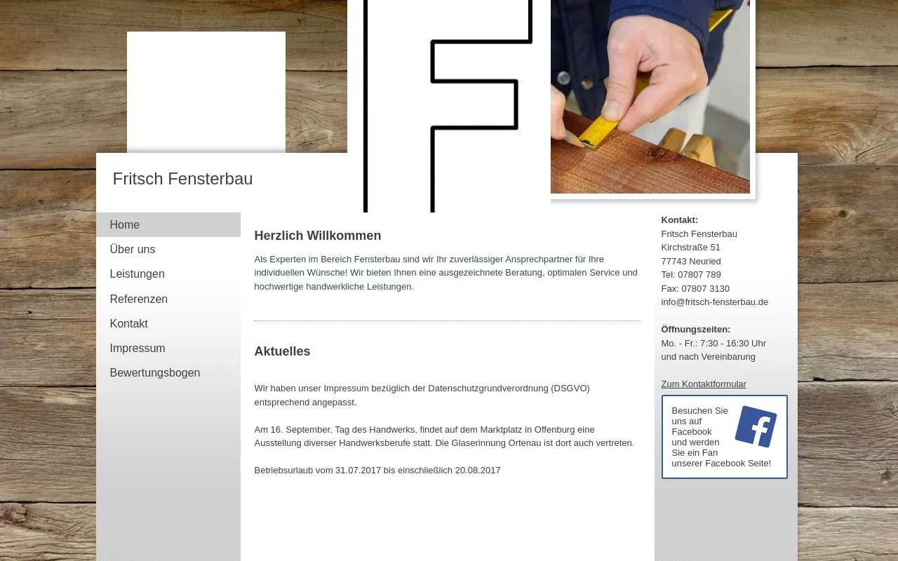 Screenshot of fritsch-fensterbau.de