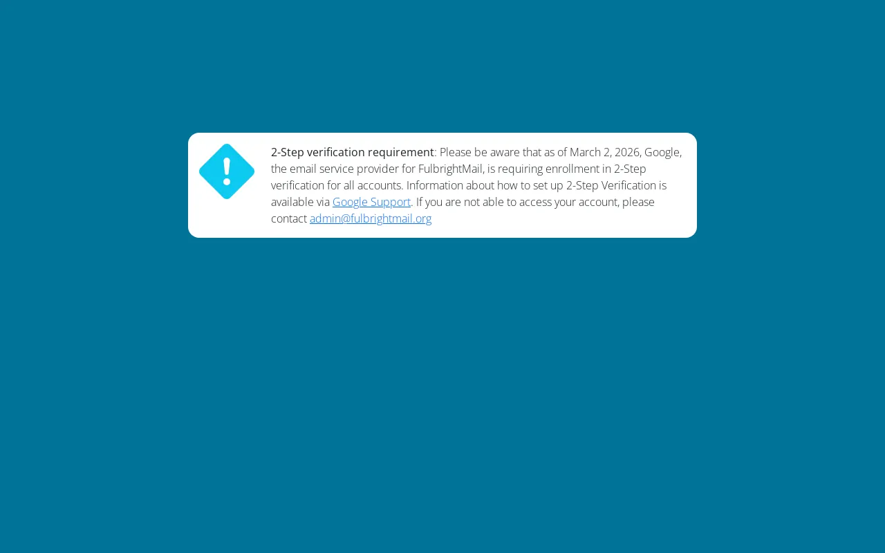 Screenshot of fulbrightmail.org
