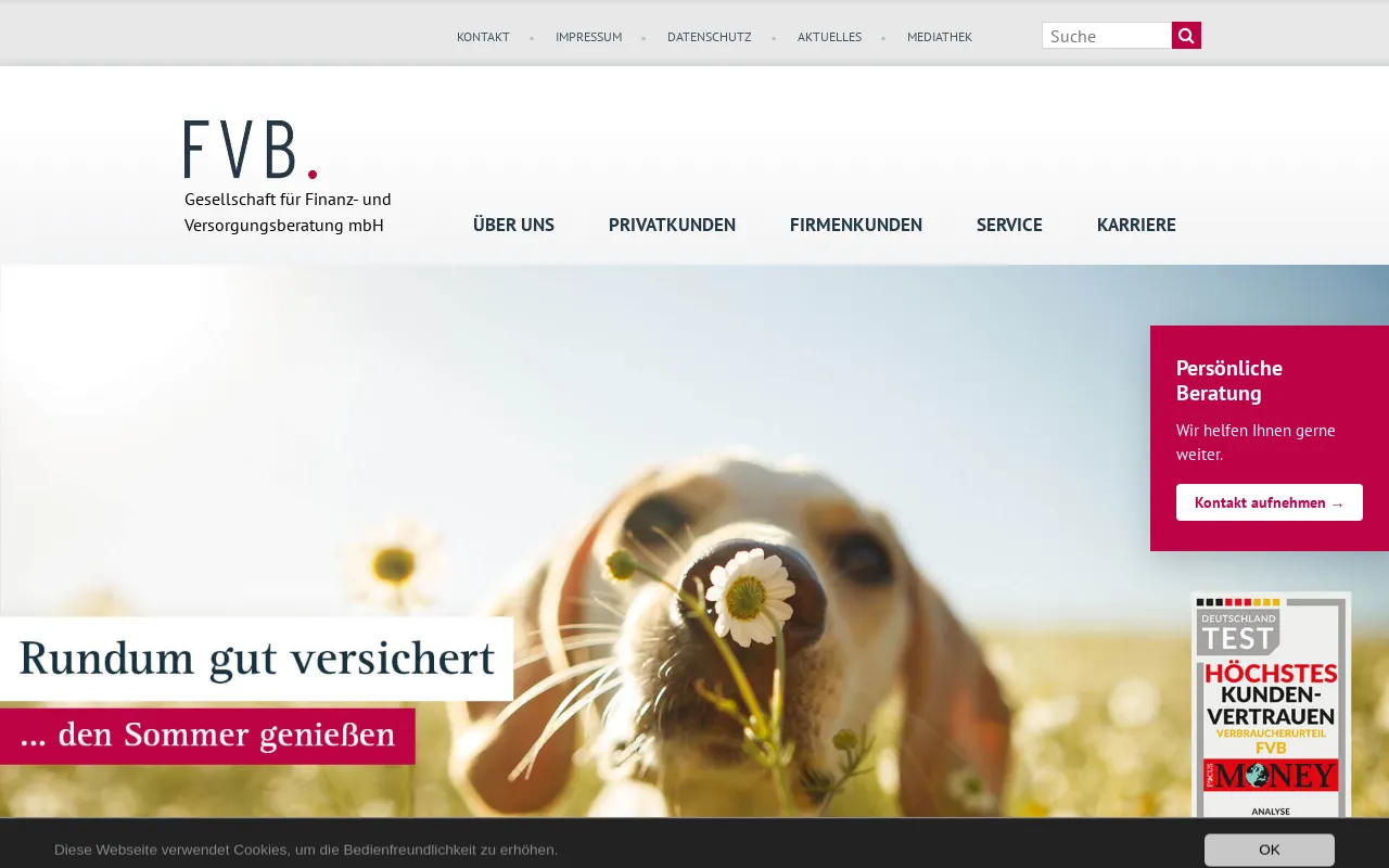 Screenshot of fvb.de
