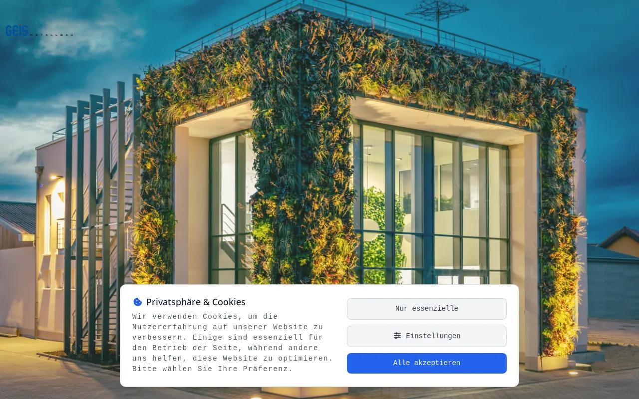 Screenshot of geismetallbau.de