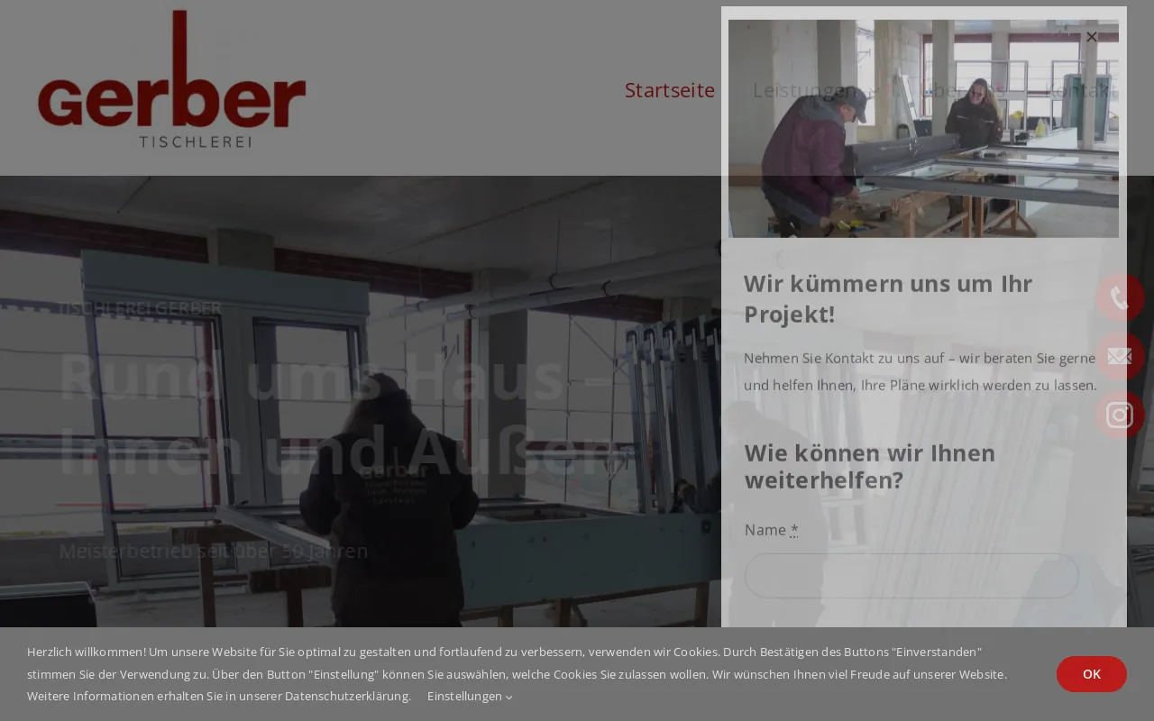 Screenshot of gerber-tischlerei.de