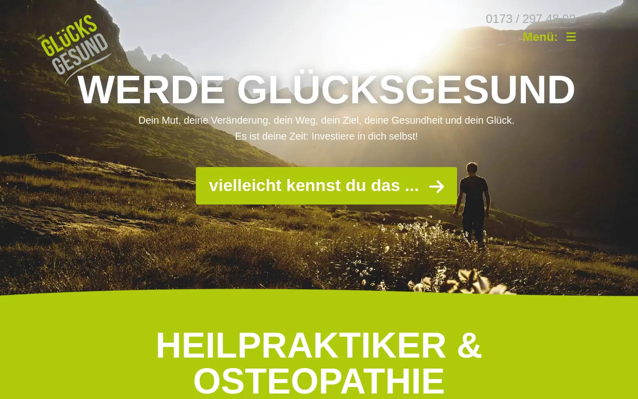 Screenshot of gluecksgesund.de