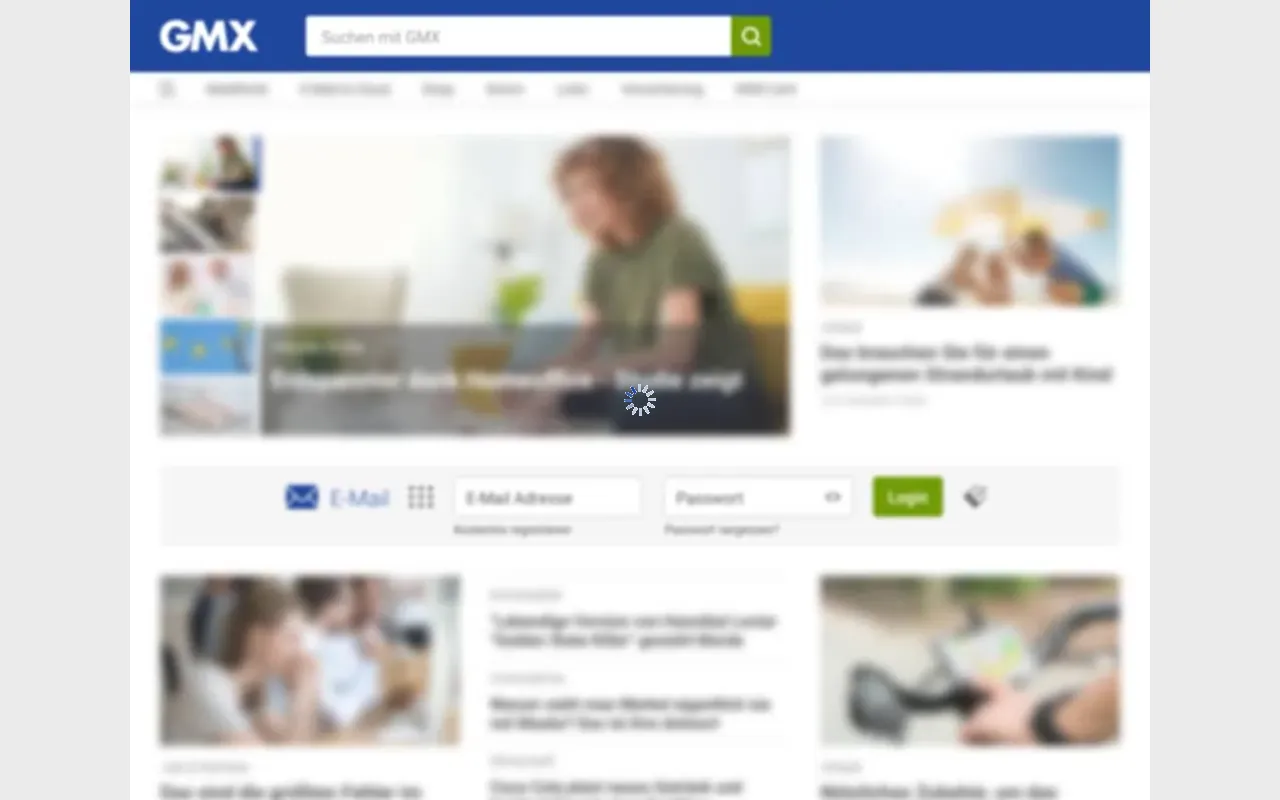 Screenshot of gmx.at