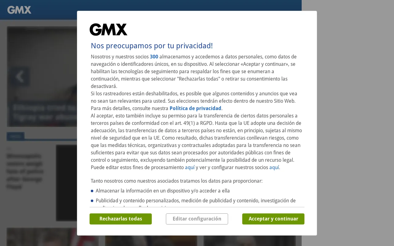 Screenshot of gmx.es