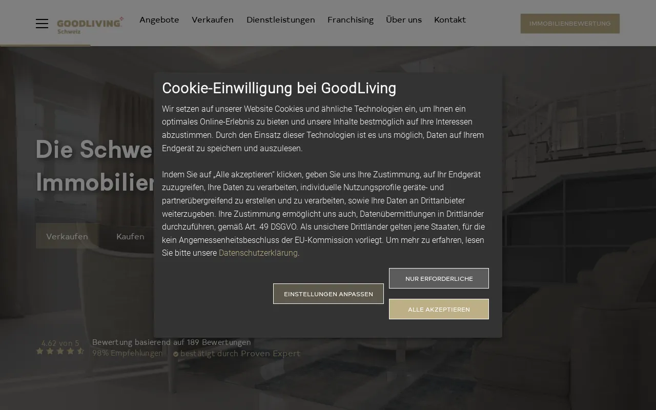 Screenshot of goodliving.ch