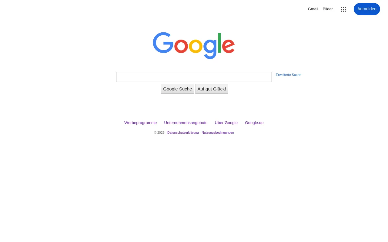 Screenshot of google.de