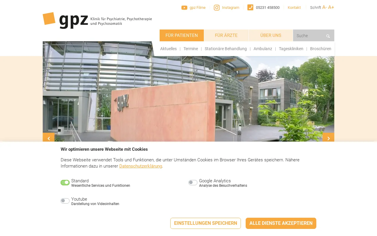 Screenshot of gpz-lippe.de