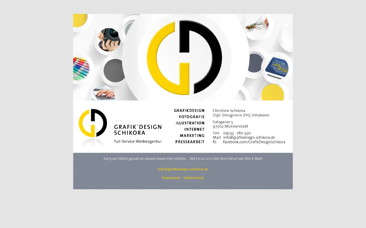 Screenshot of grafikdesign-schikora.de