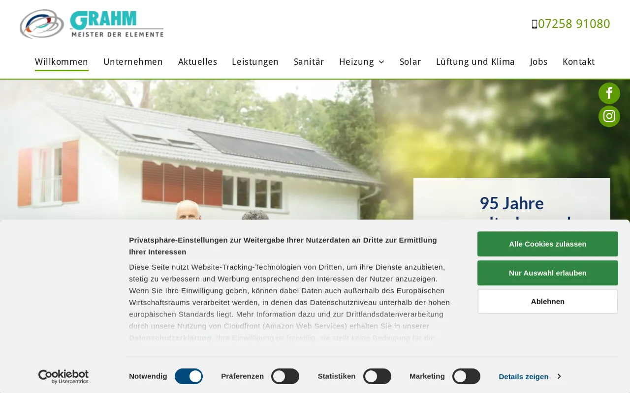 Screenshot of grahm-gmbh.de