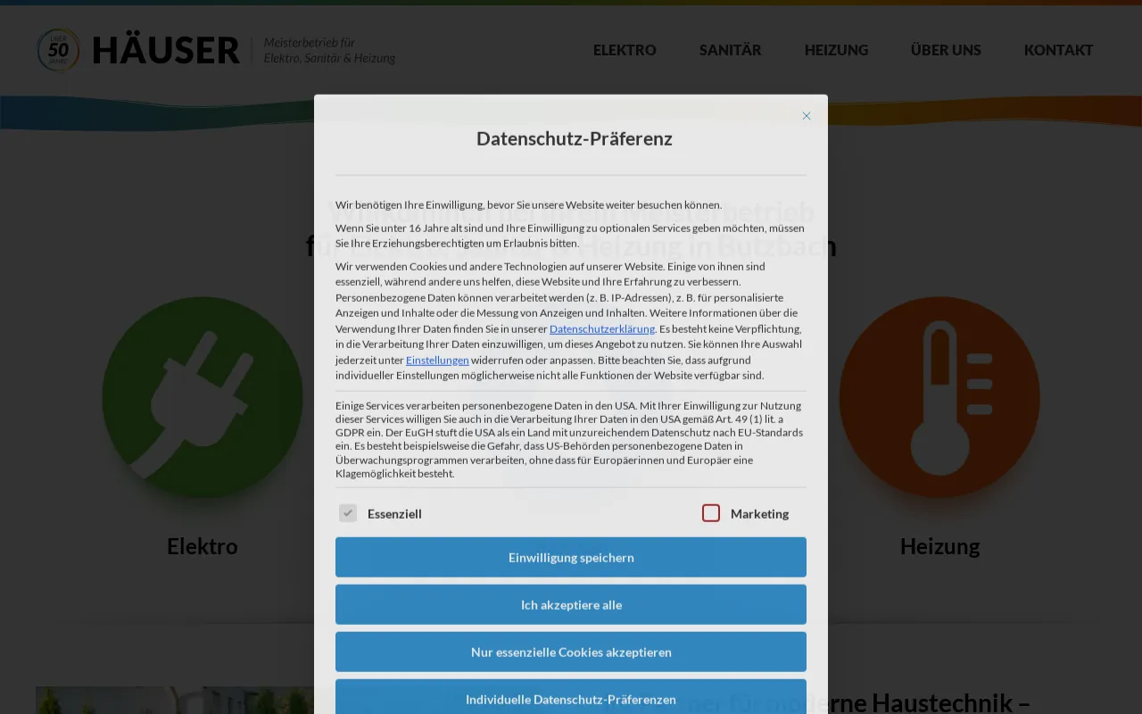 Screenshot of haeuser-butzbach.de