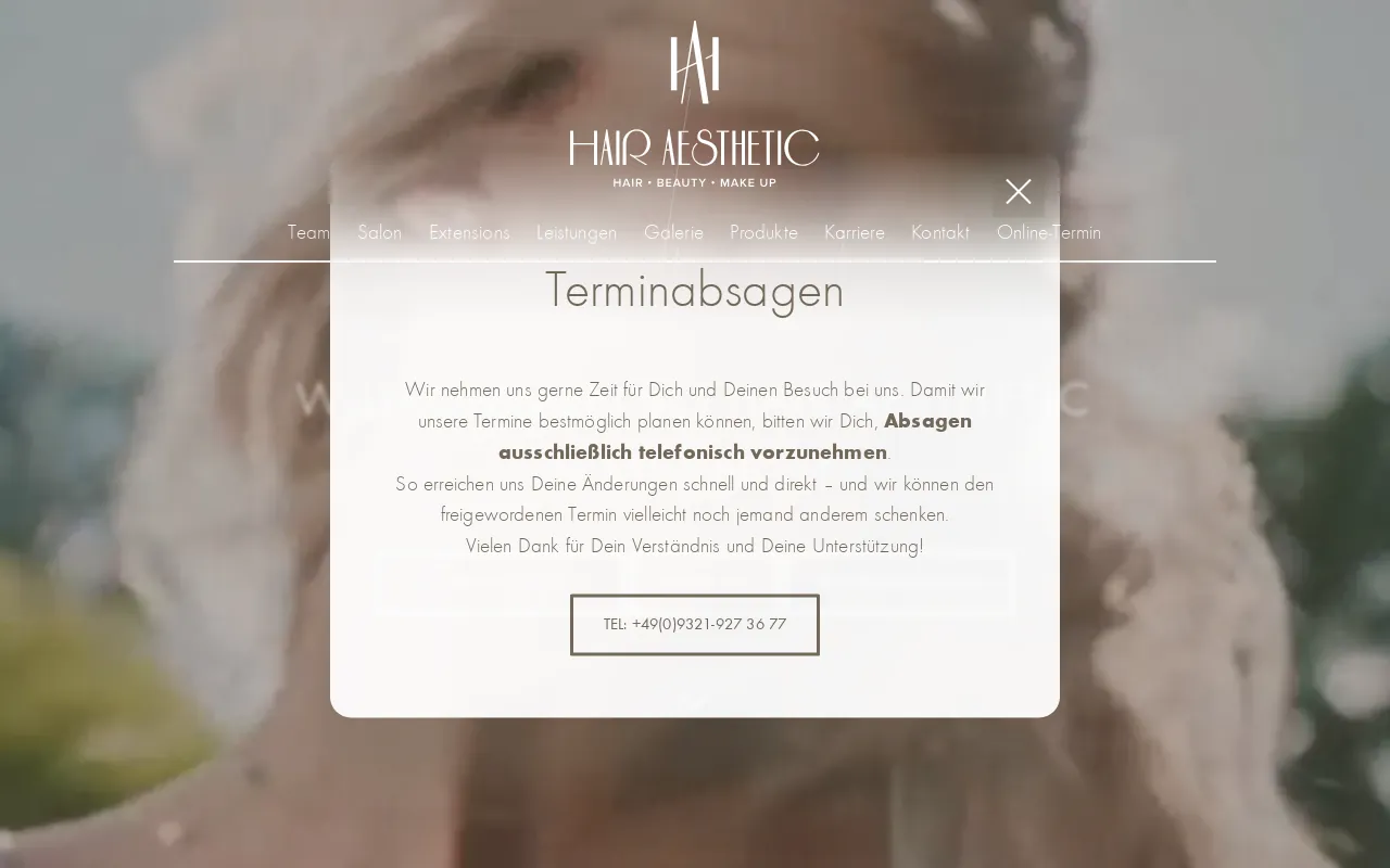 Screenshot of hair-aesthetic.net