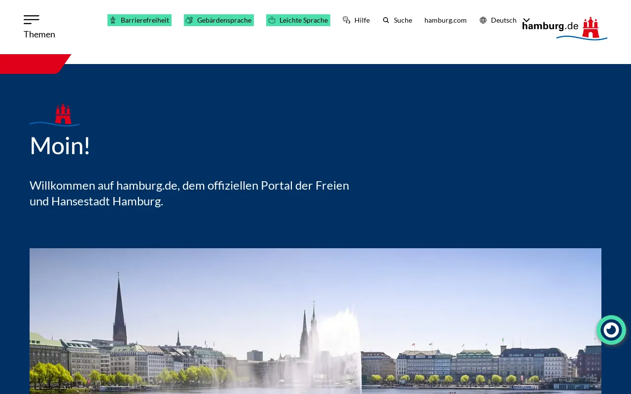 Screenshot of hamburg.de