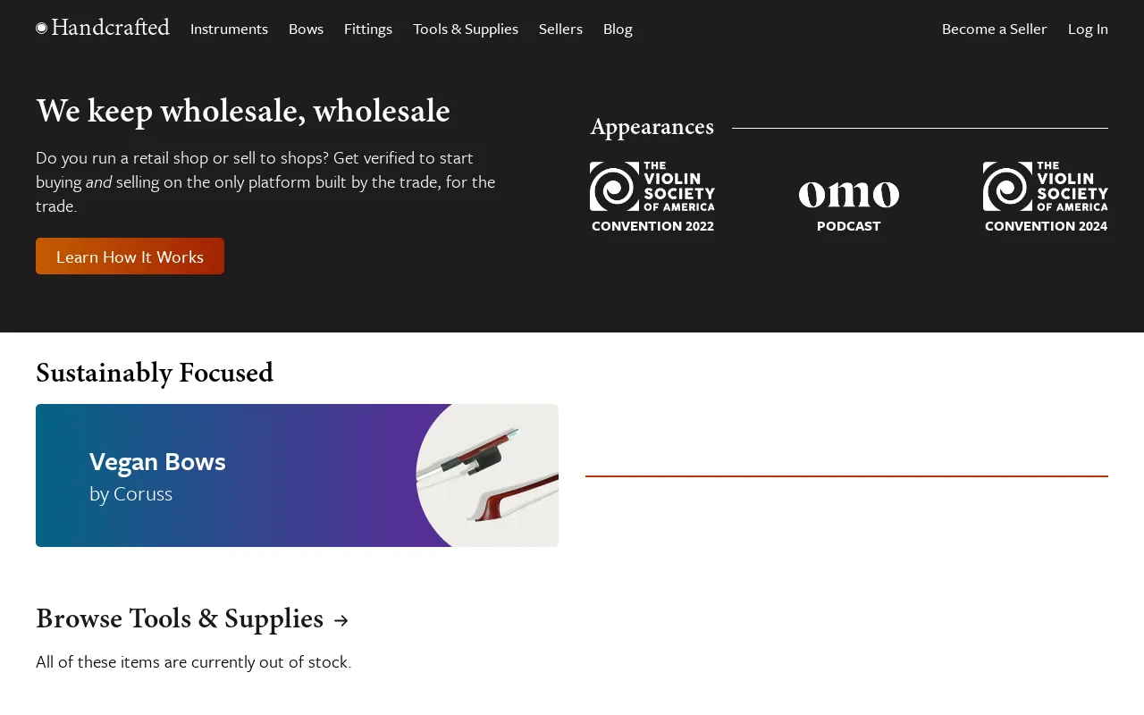 Screenshot of handcrafted.market