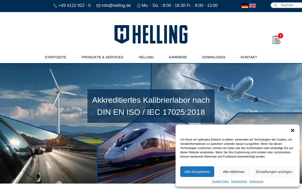 Screenshot of helling.de