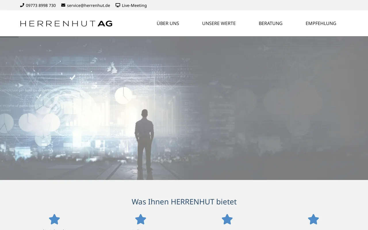 Screenshot of herrenhut.de