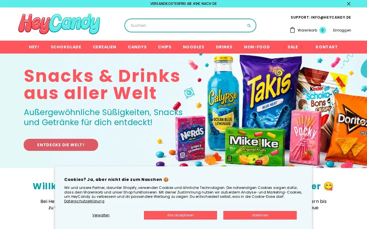 Screenshot of heycandy.de