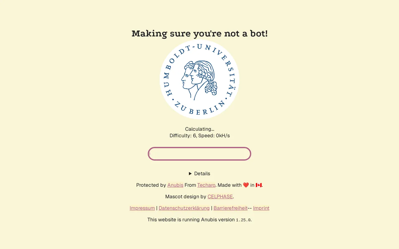 Screenshot of hu-berlin.de
