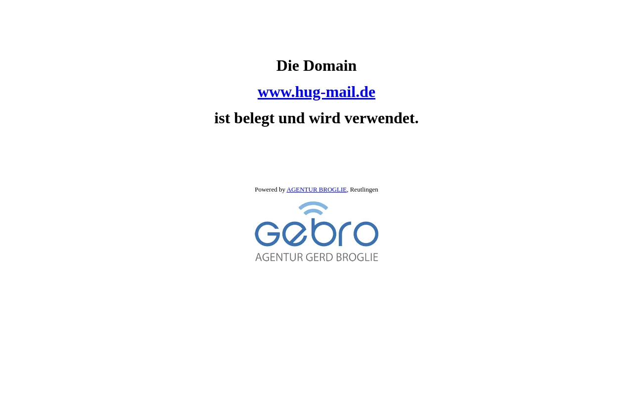 Screenshot of hug-mail.de