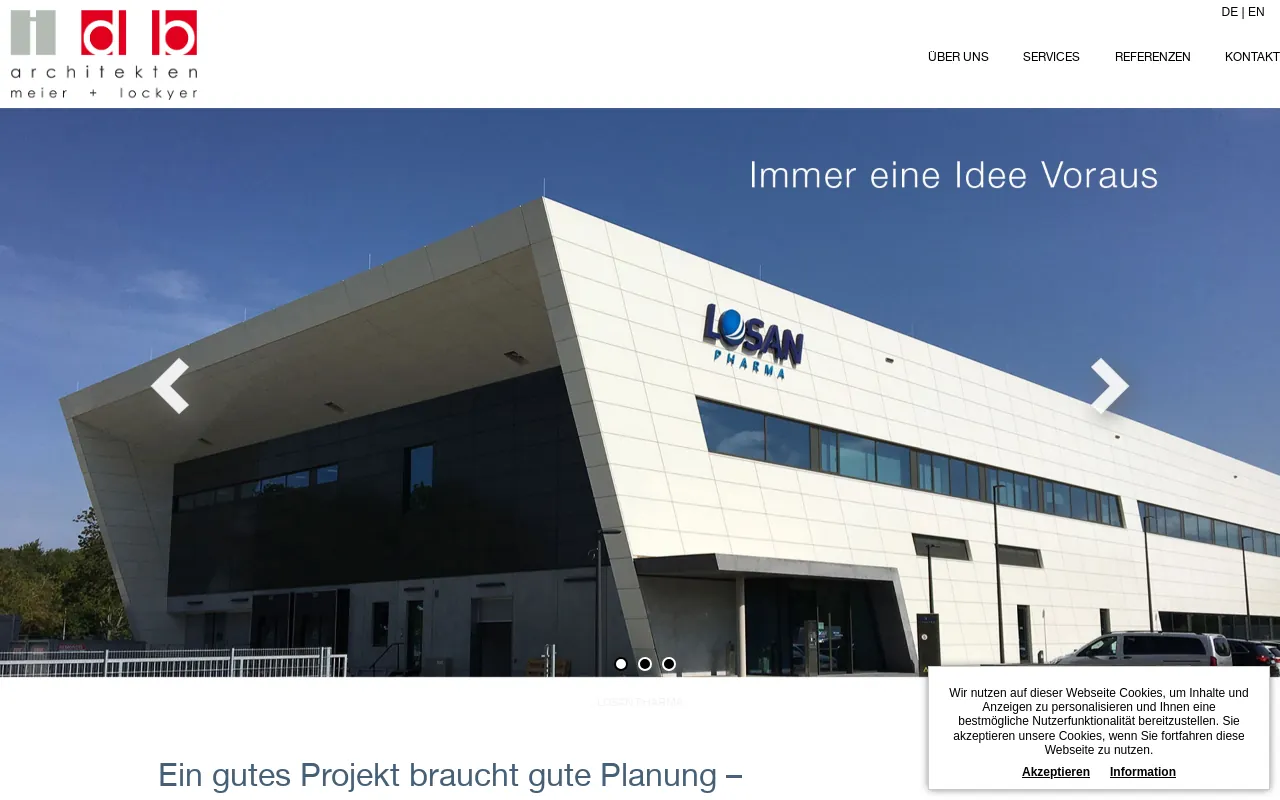 Screenshot of idb-architekten.com