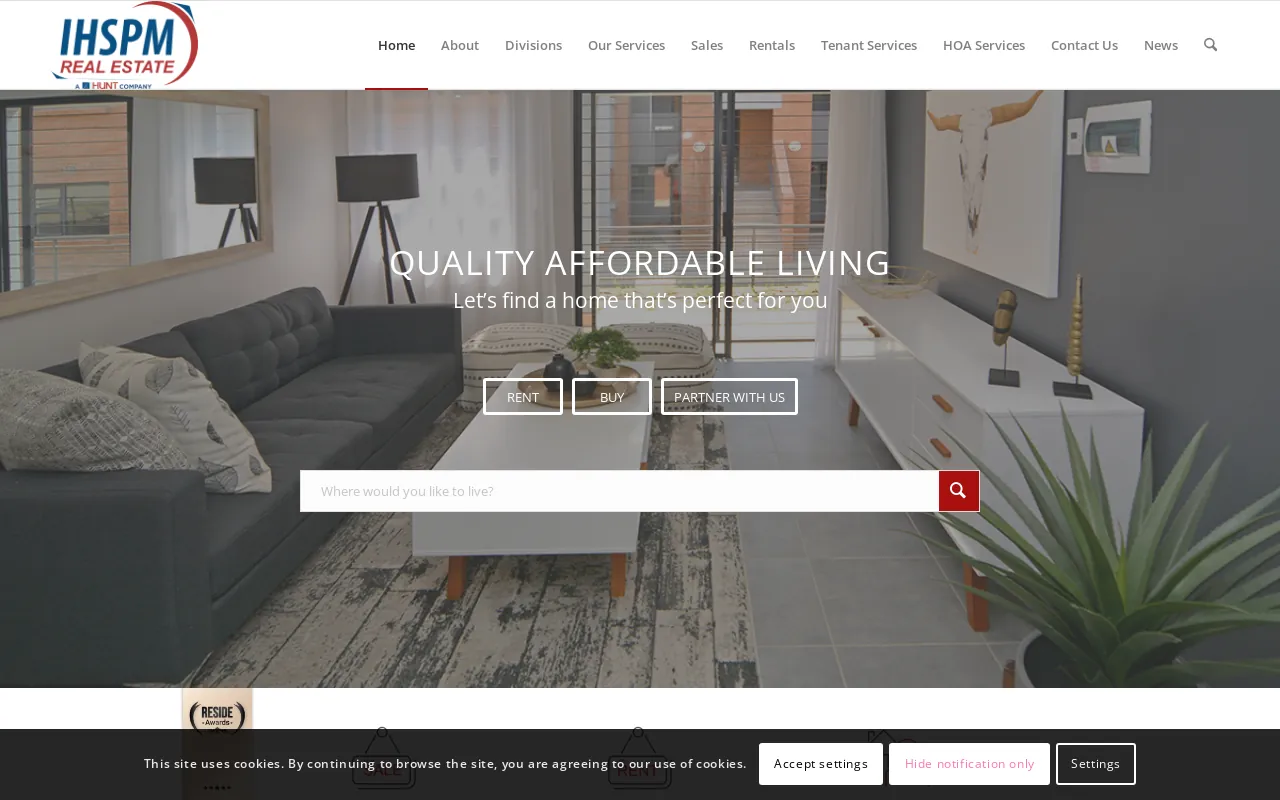 Screenshot of ihspm.co.za