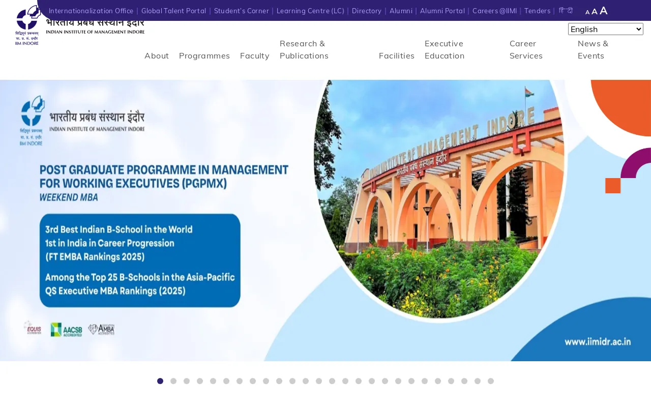 Screenshot of iimidr.ac.in