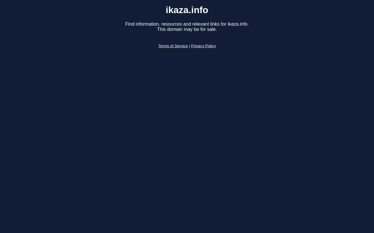 Screenshot of ikaza.info