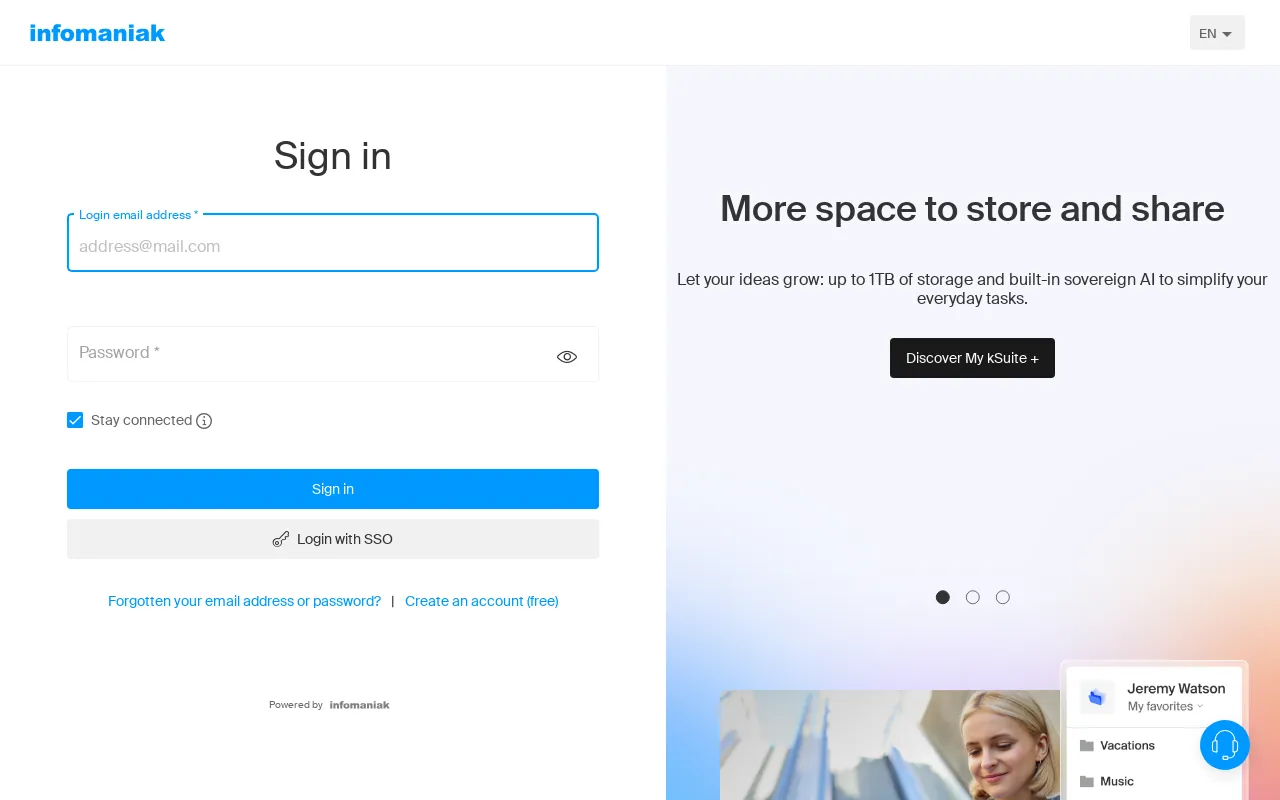 Screenshot of ikmail.com