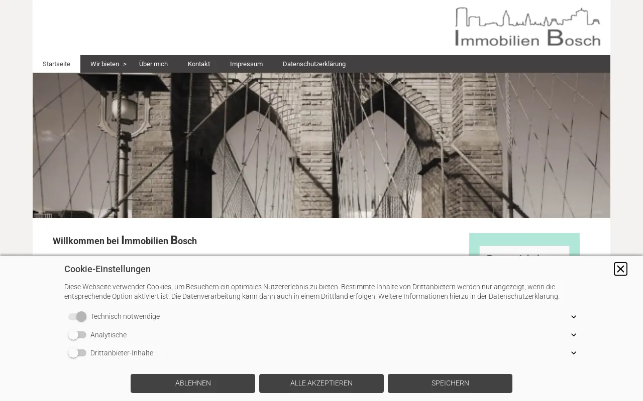Screenshot of immobilien-bosch.de