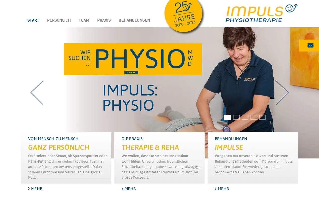 Screenshot of impulsphysio.de