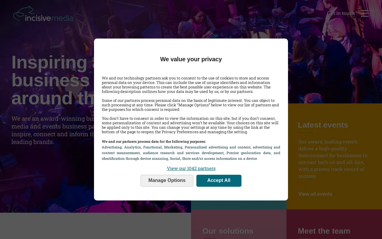 Screenshot of incisivemedia.com