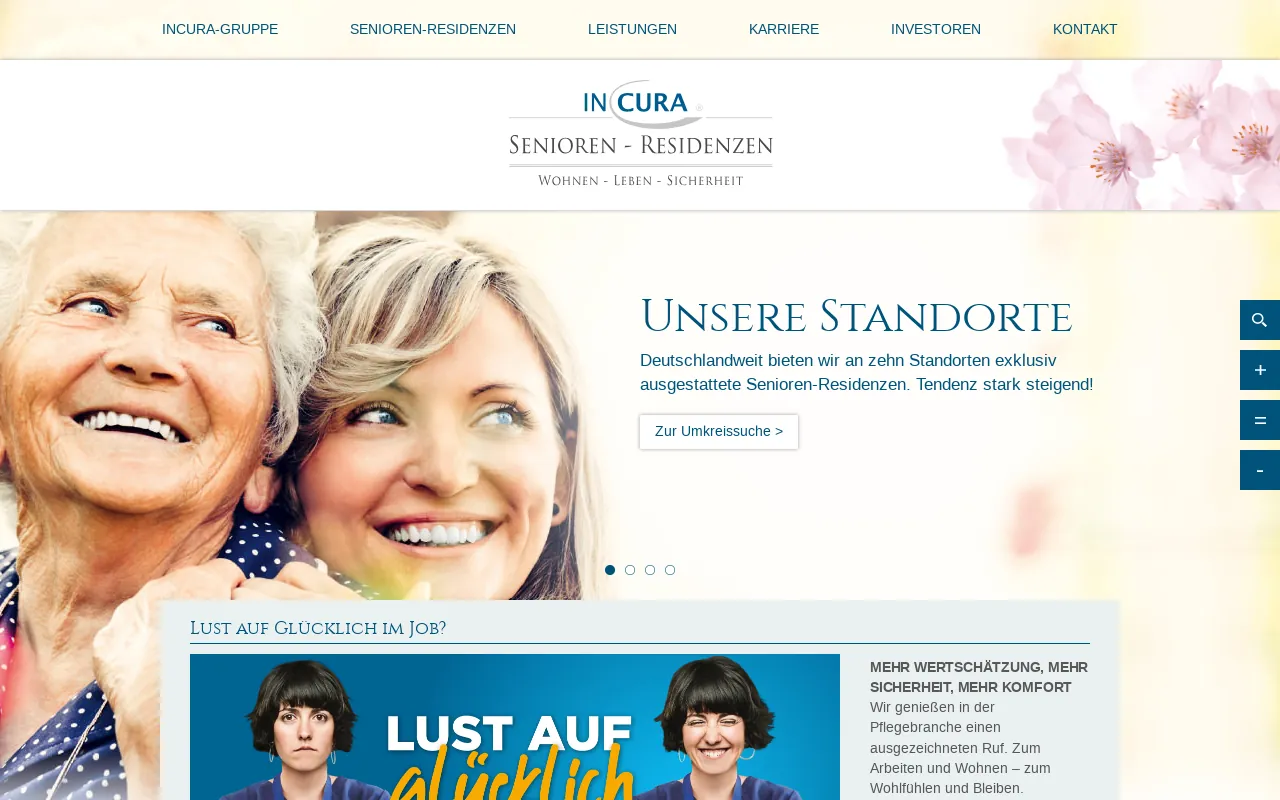Screenshot of incura.de
