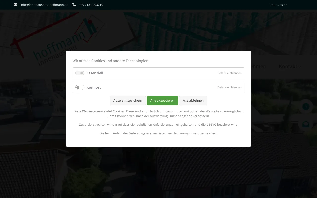 Screenshot of innenausbau-hoffmann.de