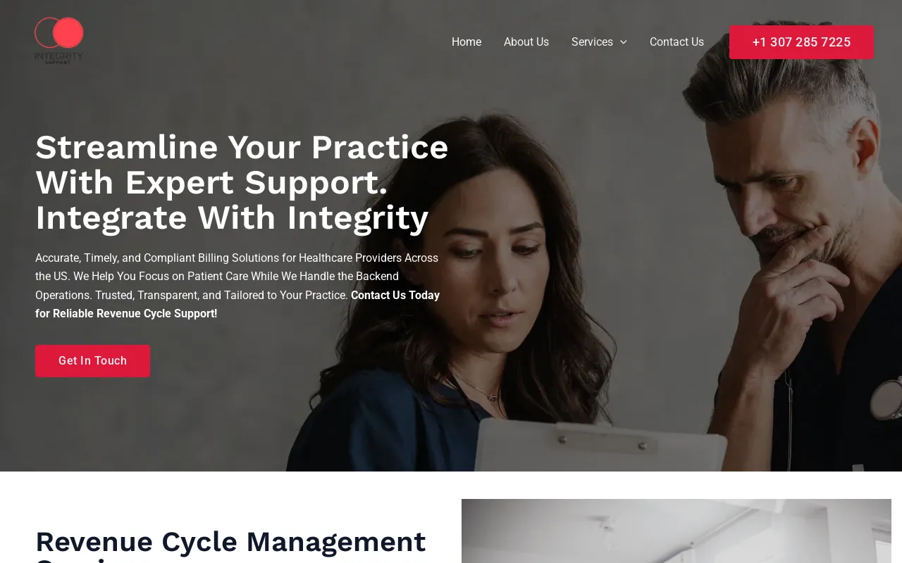 Screenshot of integritysupport.net