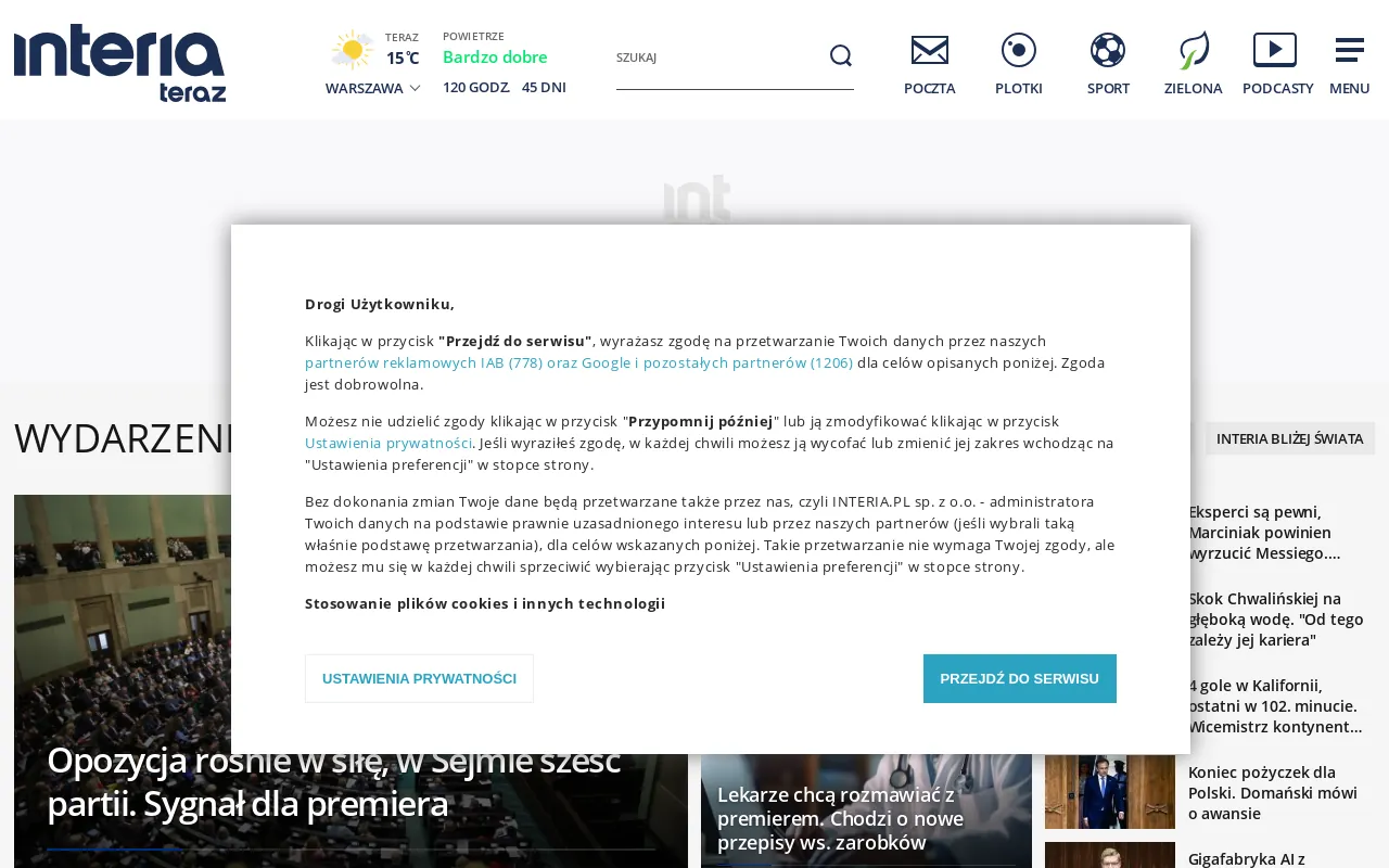 Screenshot of interia.pl
